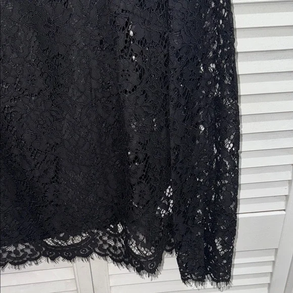 J. Crew Elegant Black Lace Top with Bow Accents - Picture 5 of 9